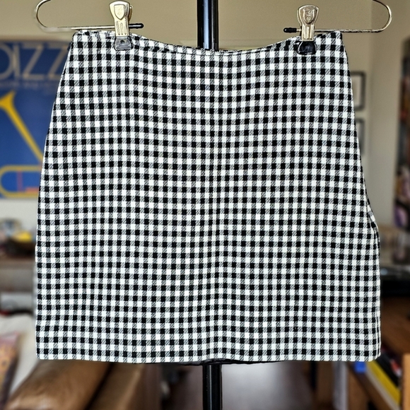 & Other Stories Gingham A-line Mini Skirt - Picture 1 of 8